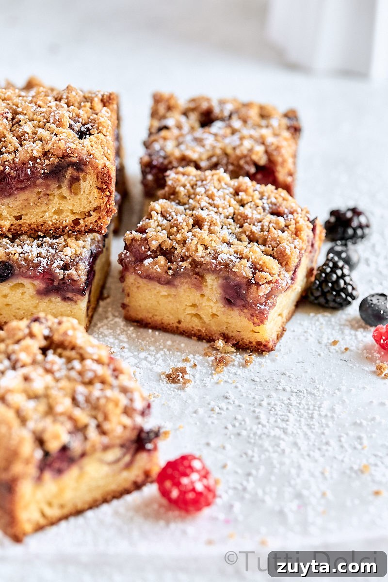 Mixed Berry Coffee Cake Recipe with Streusel Topping 3 Berry Streusel Coffee Cake