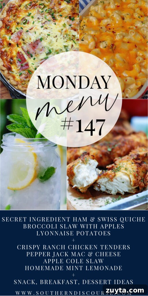 Monday Menu: Secret-Ingredient Quiche and Ranch Chicken Tenders 13 This week's meal ideas are all about simple secret ingredients that take a dish from the same old thing to outstanding.
