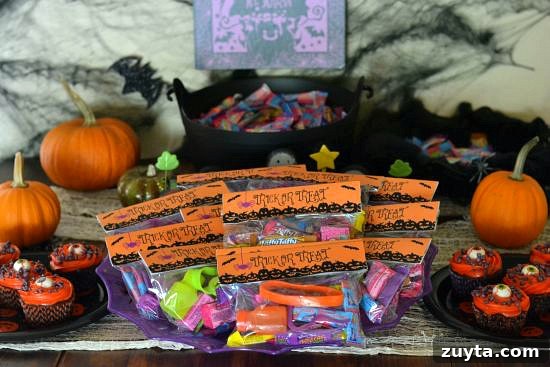 Pumpkin Carving Gift Guide: Tools, Kits, and Creative Ideas 4 Halloween Treat Bags for the trick or treaters. on a Halloween decorated table