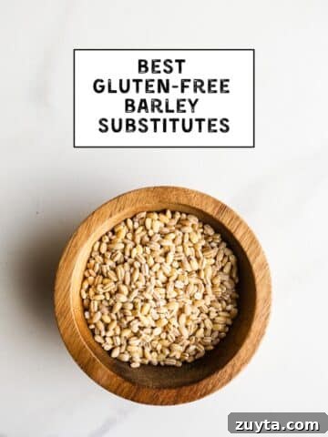 Barley in a wooden bowl.