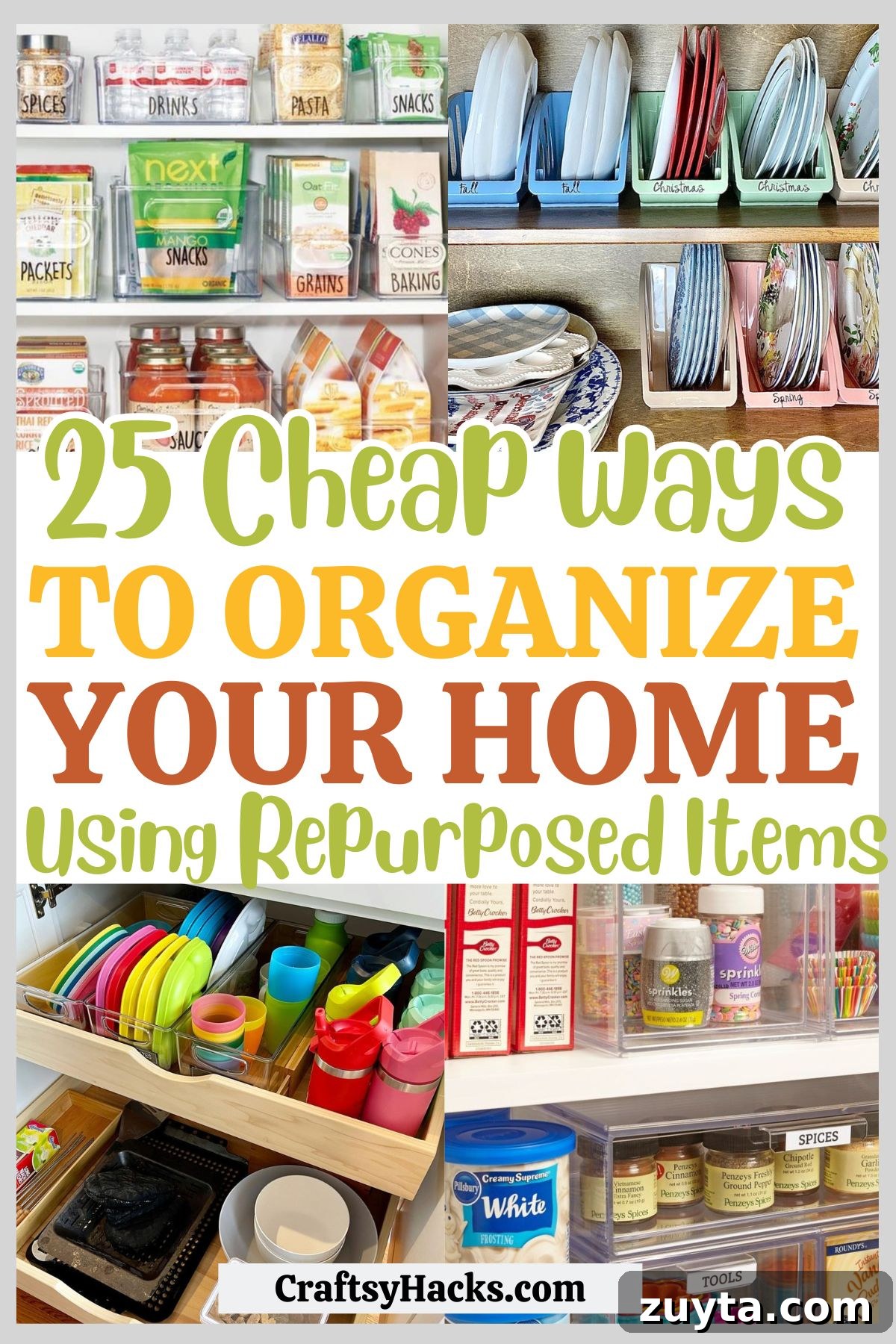 Ways to Organize your Home using Repurposed Items