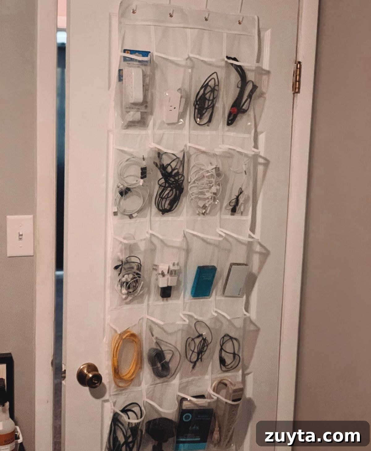 10. Over-the-Door Cord Organizer