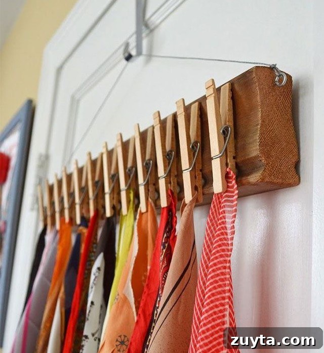 18. Scarf Organizer