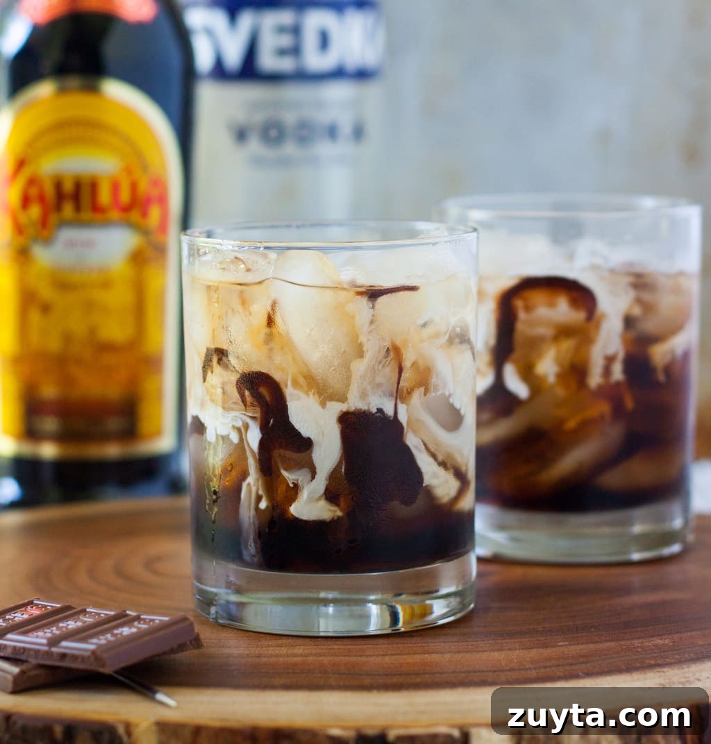 Chocolate White Russian Cocktail Recipe 3 Chocolate White Russian