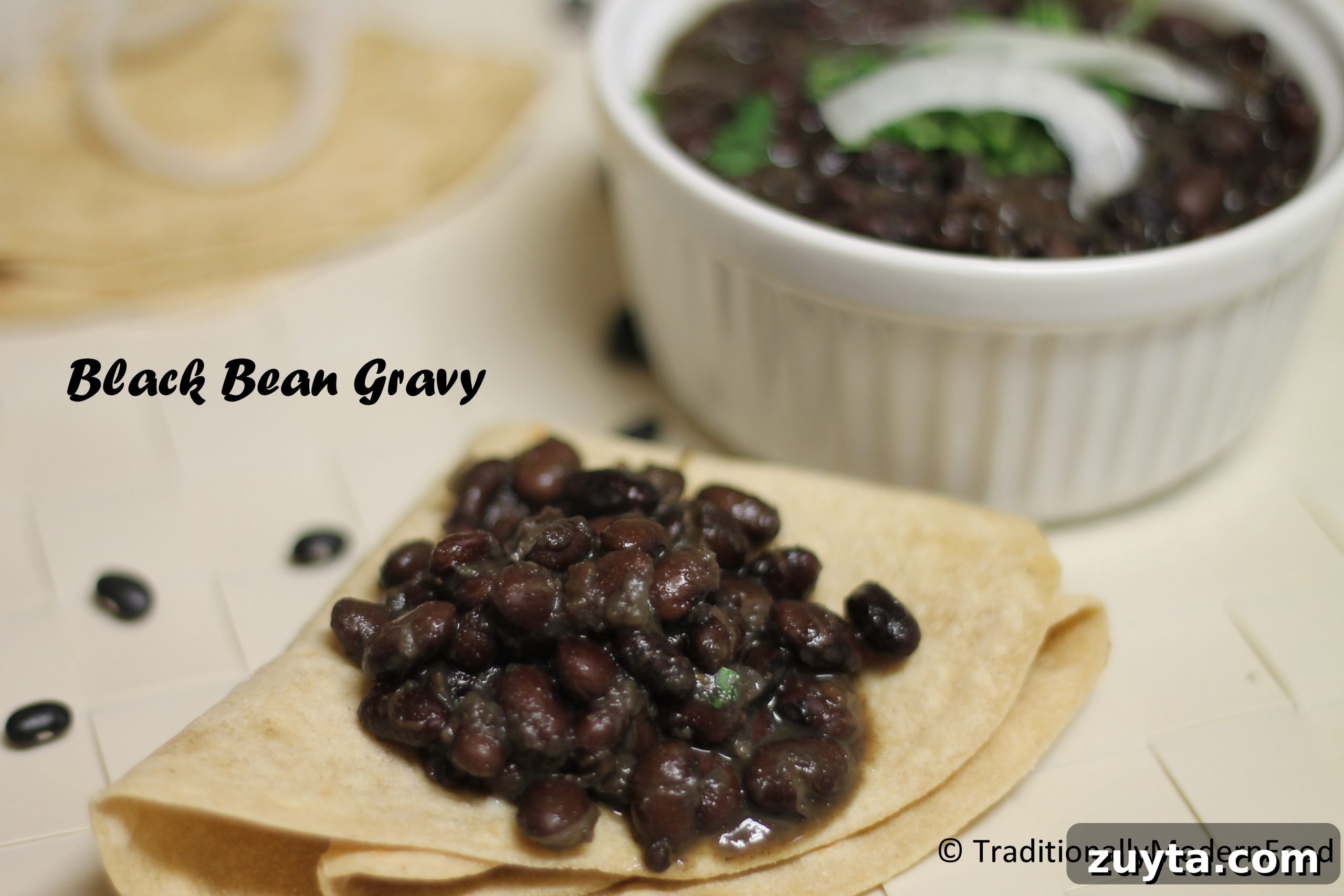 Savory Black Bean Gravy for Tacos and Stir Fries 2 Black Bean Gravy