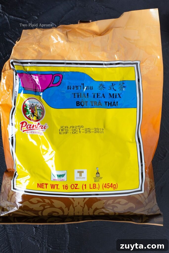 Silky Thai Tea Crème Brûlée Recipe 3 A bag of Pantai brand Thai tea.