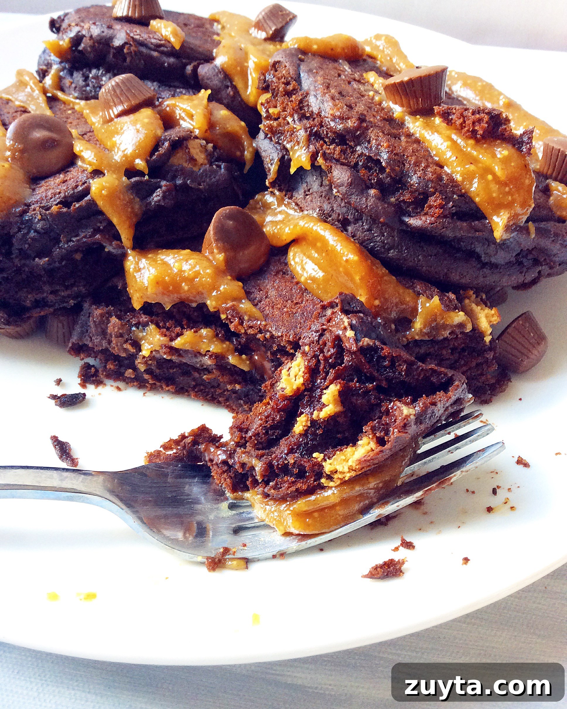 Chocolate Peanut Butter Cup Pancakes Recipe 2 Chocolate Peanut Butter Cup Pancakes