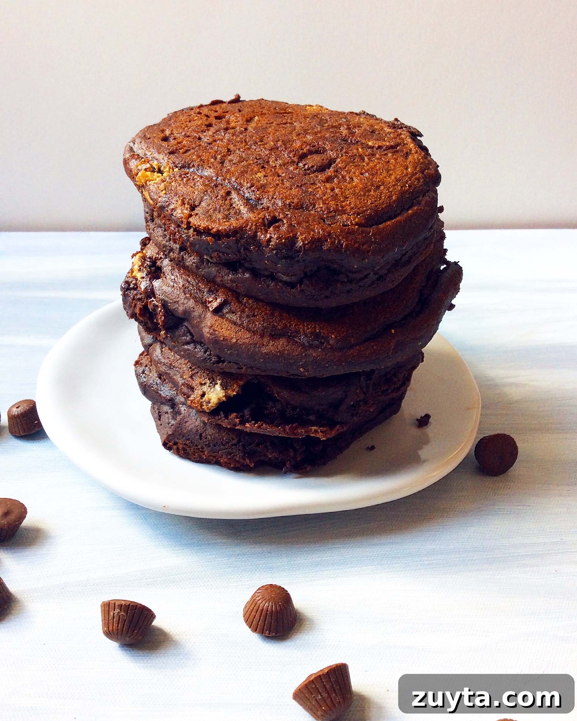 Chocolate Peanut Butter Cup Pancakes Recipe 6 Chocolate Peanut Butter Cup Pancakes