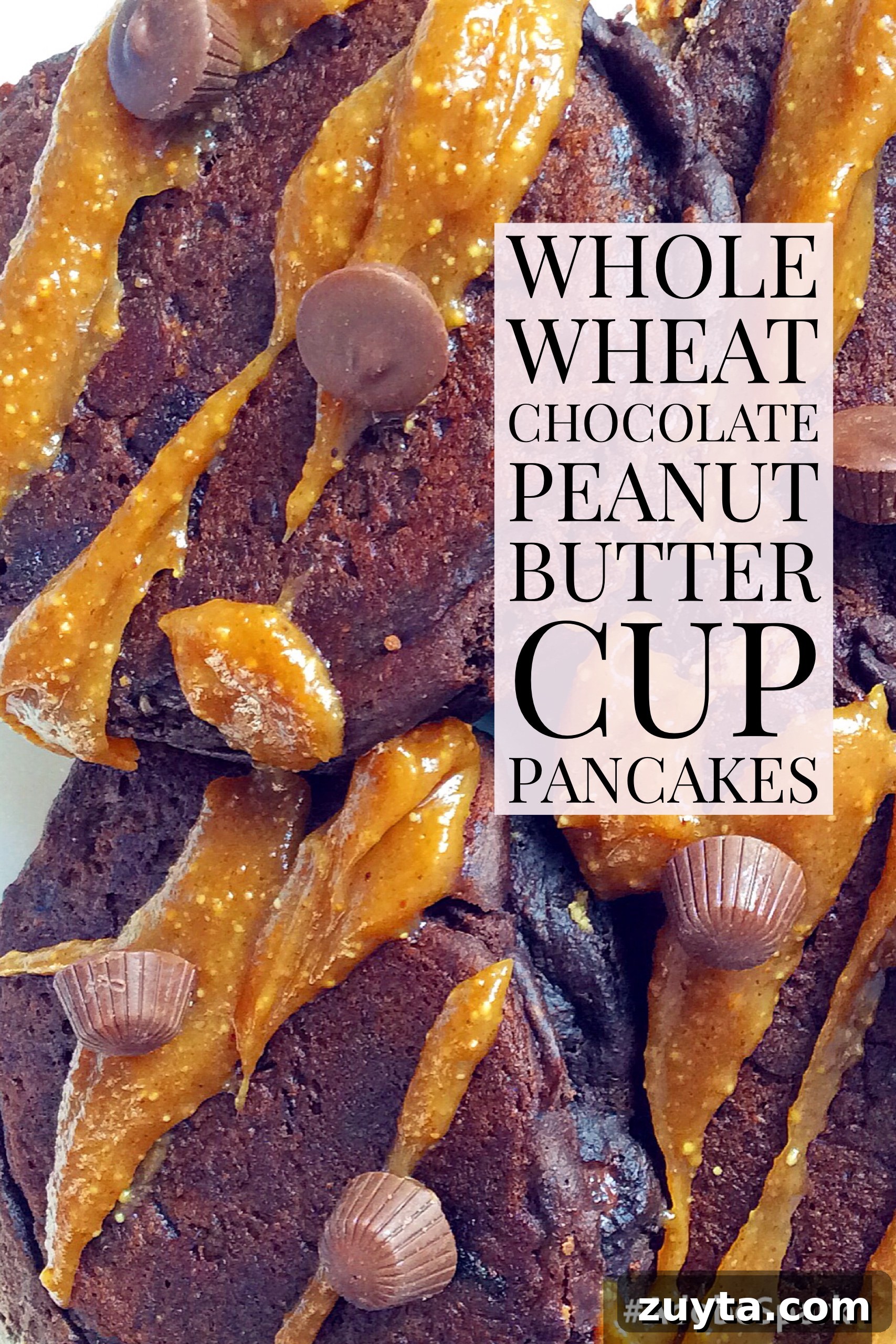Chocolate Peanut Butter Cup Pancakes