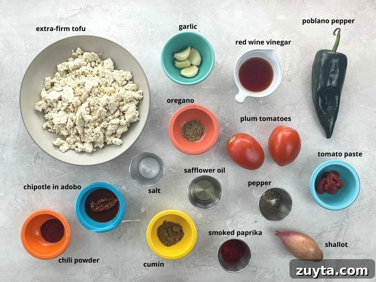 Sofritas Tofu Taco Filling Recipe 3 ingredients in bowls