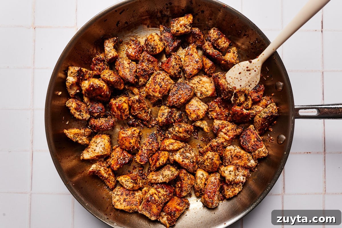 20-Minute Skillet Lemon Herb Chicken Bites 2 img 40695 2