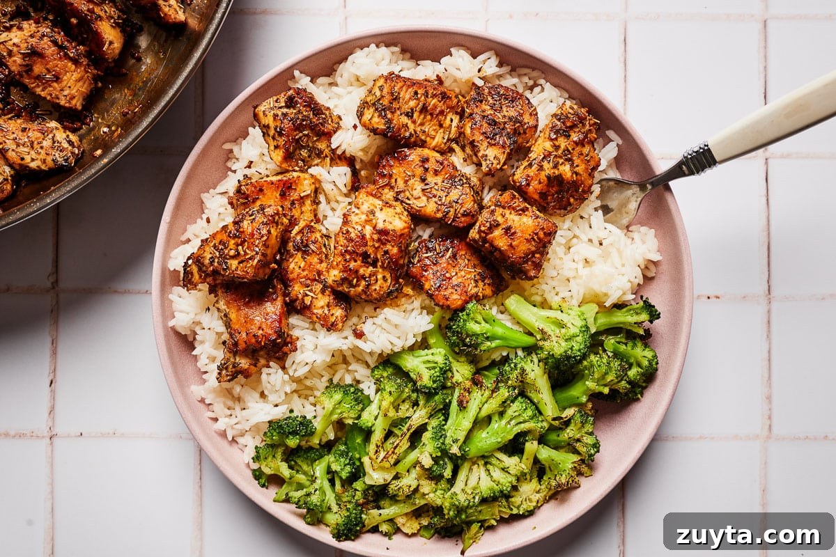 20-Minute Skillet Lemon Herb Chicken Bites 4 img 40695 4