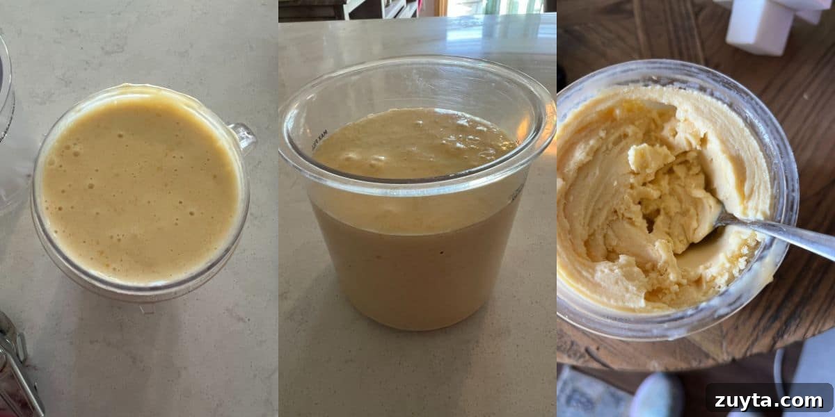 Ninja Creami Peaches and Cream Dairy-Free Recipe 4 Finished Ninja Creami Peaches and Cream ice cream