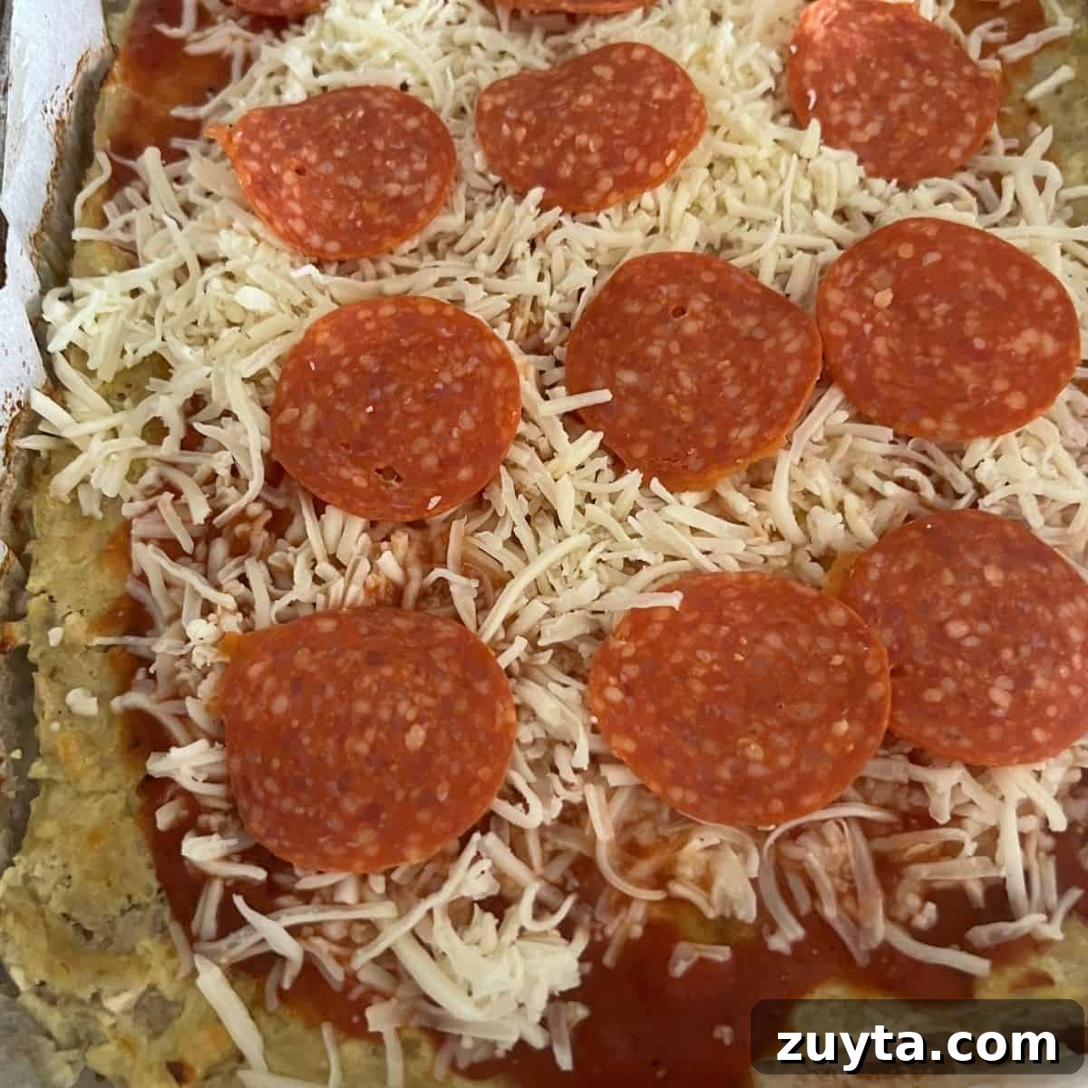 Zero-Carb Carnivore Pizza Crust Recipe 5 Carnivore pizza crust with toppings.