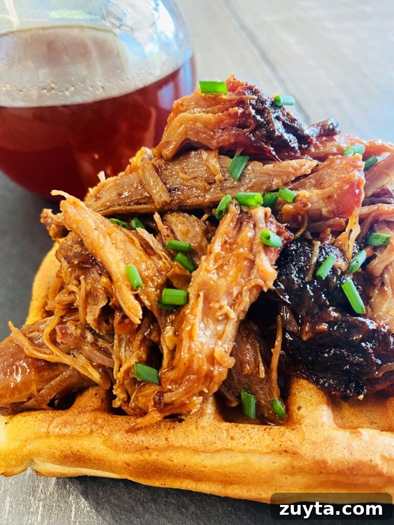 Apple Bourbon Glazed Pork Chops Recipe 14 BBQ Pork and Waffles with Bourbon Syrup