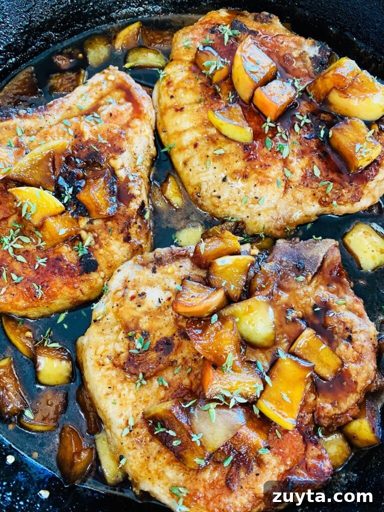 Apple Bourbon Glazed Pork Chops Recipe 9 Apple Bourbon Pork Chops