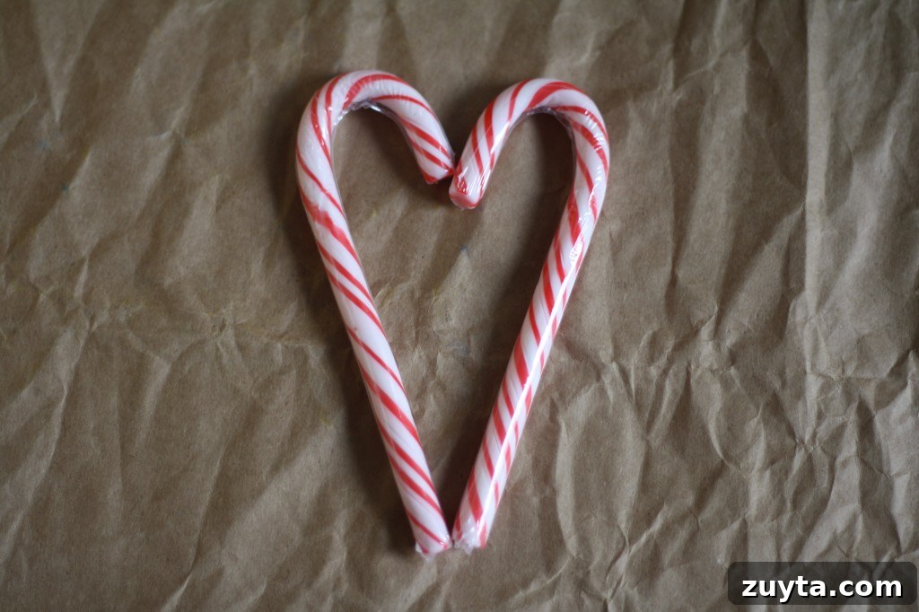 Peppermint Cocoa Cookies with Melted Candy Cane Frosting 2 candy cane heart