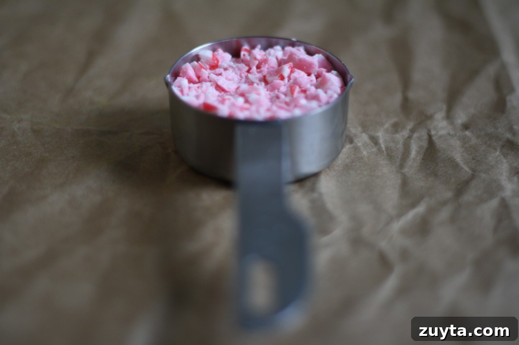 Peppermint Cocoa Cookies with Melted Candy Cane Frosting 7 crushed candy canes