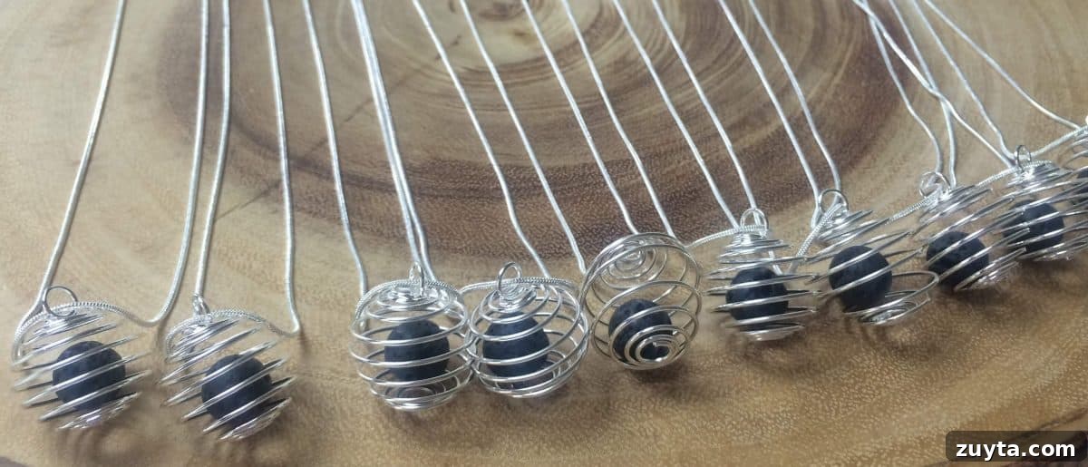 How to Make an Essential Oil Diffuser Necklace 13 10 black lava beads inside diffuser necklaces
