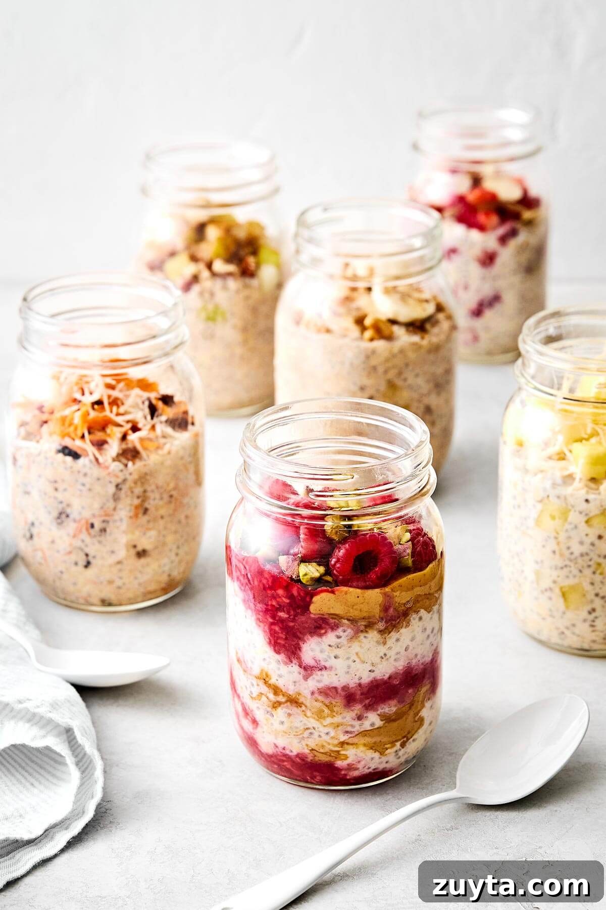 Over 60 Mediterranean Diet Recipes for Every Meal 15 Jars of overnight oats.