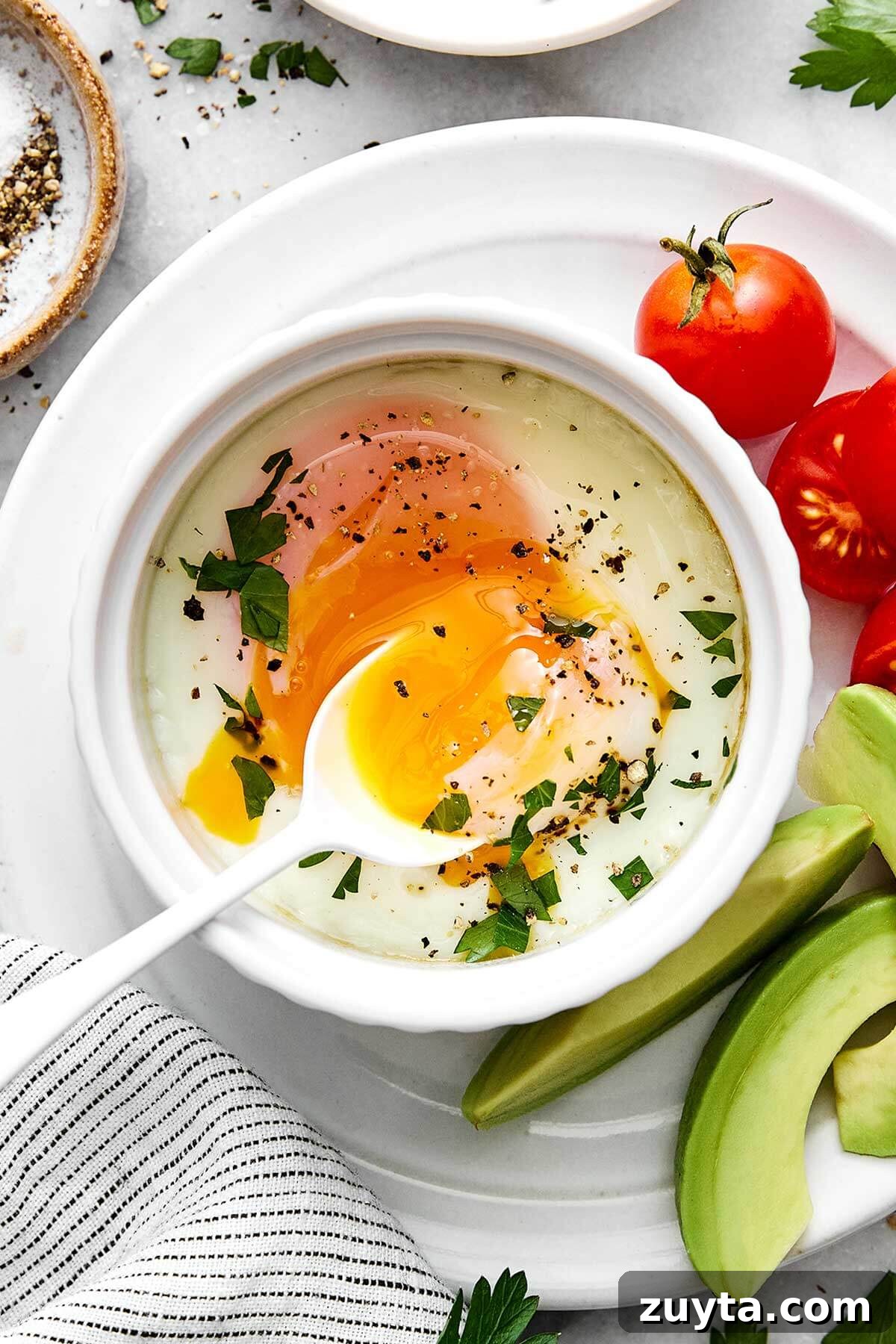 Over 60 Mediterranean Diet Recipes for Every Meal 16 Baked egg in a ramekin.