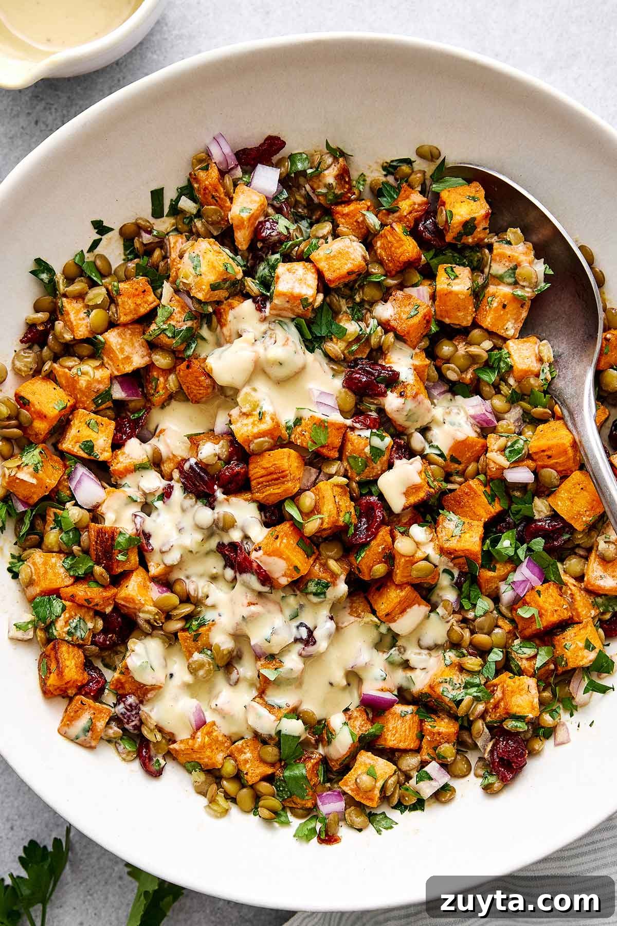 Over 60 Mediterranean Diet Recipes for Every Meal 37 Roasted sweet potato salad for fall and holiday dinners.