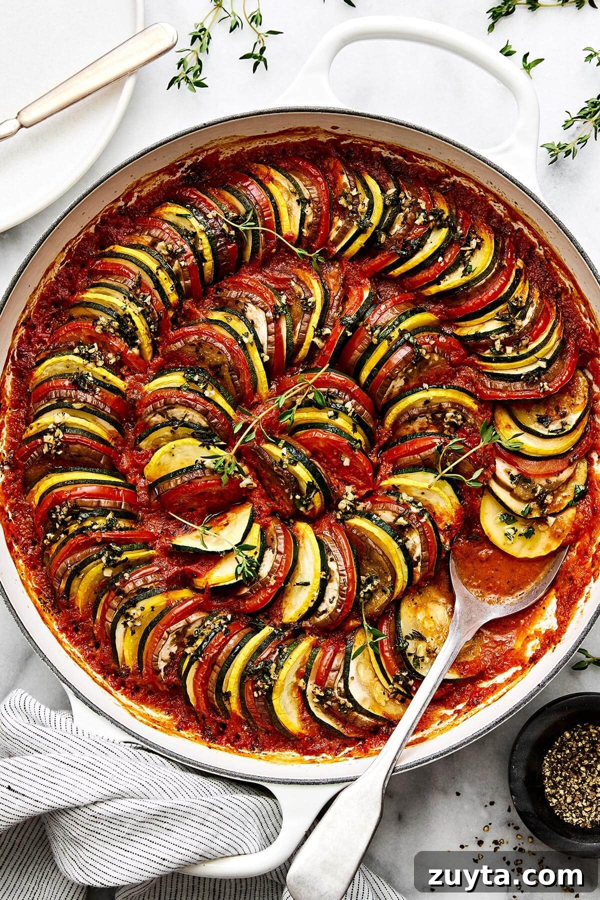Over 60 Mediterranean Diet Recipes for Every Meal 49 Ratatouille in a pan.