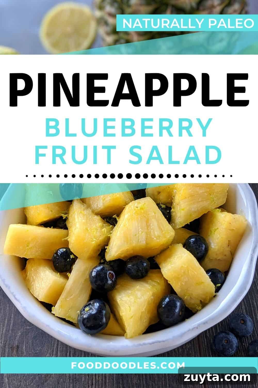 Pineapple Fruit Salad Recipe with Mint and Lime 2 Pineapple Fruit Salad