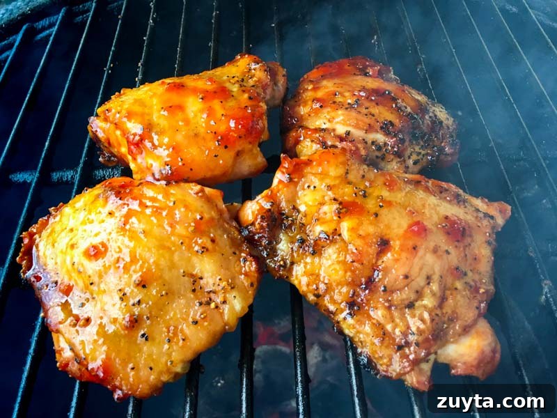 How to Grill Glazed Chicken Thighs on the Big Green Egg 7 Glazed chicken thighs