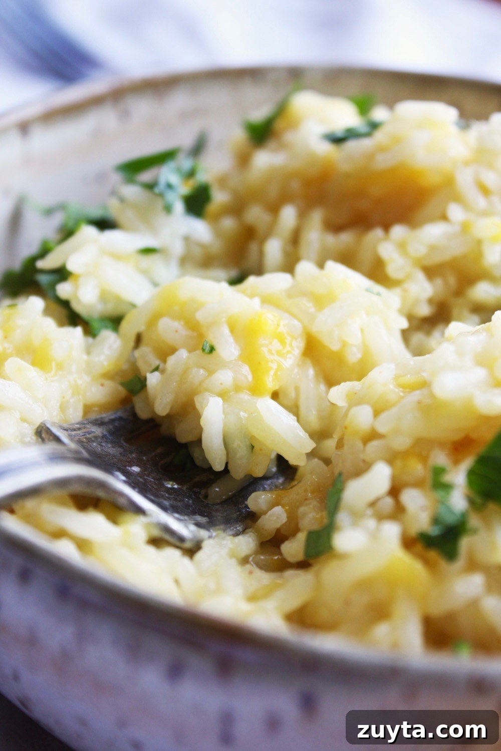 Coconut mango rice