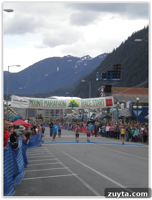 Runners descending Mt. Marathon