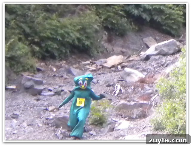 Runner finishing Mt. Marathon