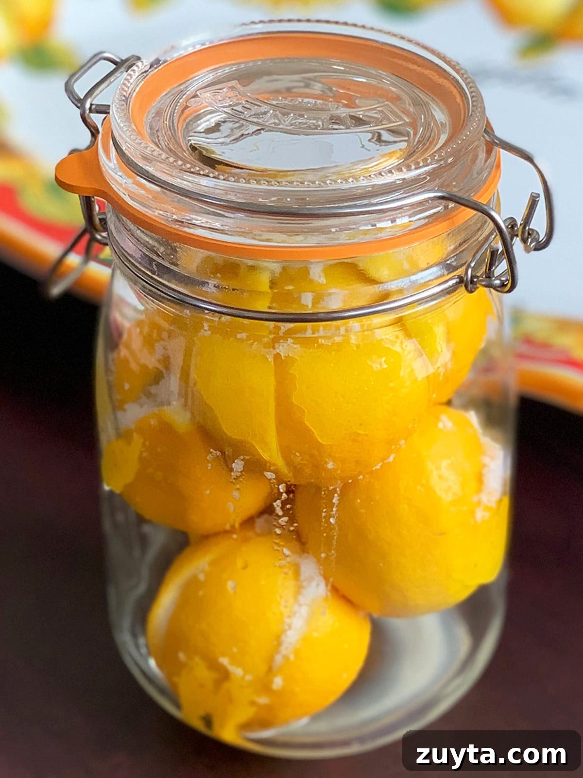 How to Make Preserved Lemons: Traditional Moroccan Recipe 2 Jar of lemons at beginning of preserving stage.