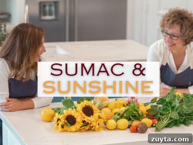 How to Make Preserved Lemons: Traditional Moroccan Recipe 8 Sarene Wallace and Beth Lee leaning on a white kitchen counter with fresh produce.