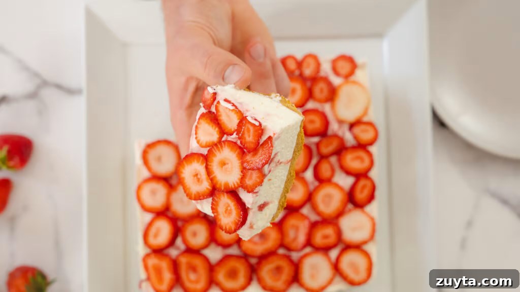 No Bake Strawberry Cheesecake Squares
