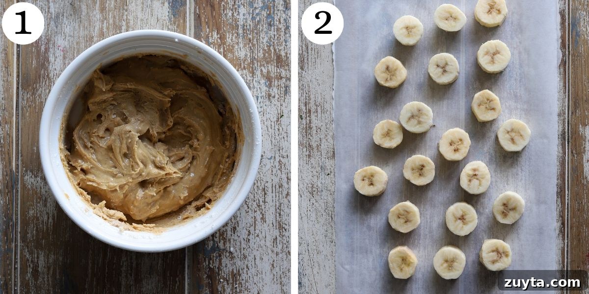 Frozen Banana Chocolate Protein Bites Recipe 5 Tasty Frozen Protein Banana Chocolate Bites Steps 1-2