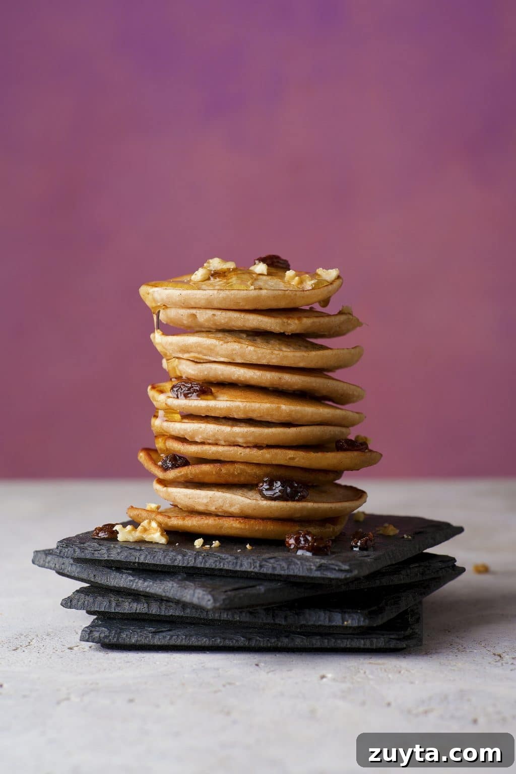 Banana & Pecan Pancakes with Maple Syrup | Vegan in 15