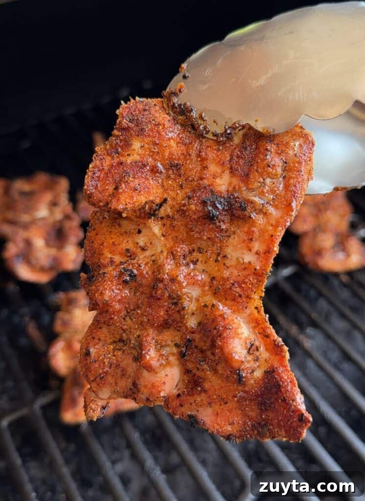 Grilling chicken for salad