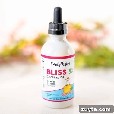 A picture of Bliss MCT cooking oil.