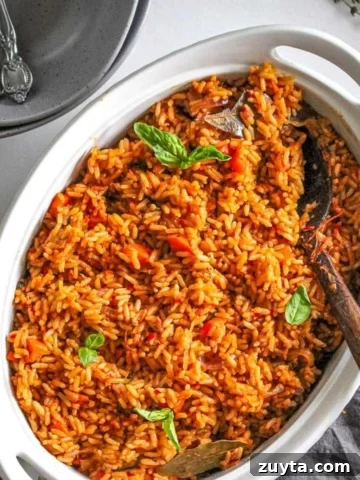 Smoky Nigerian jollof rice