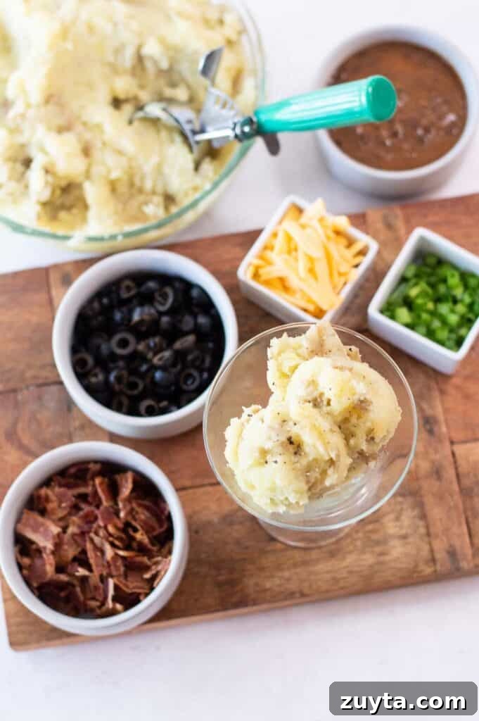 Mashed Potato Toppings Bar and Mashtini Cocktail Recipes 4 mashed potato bar with toppings
