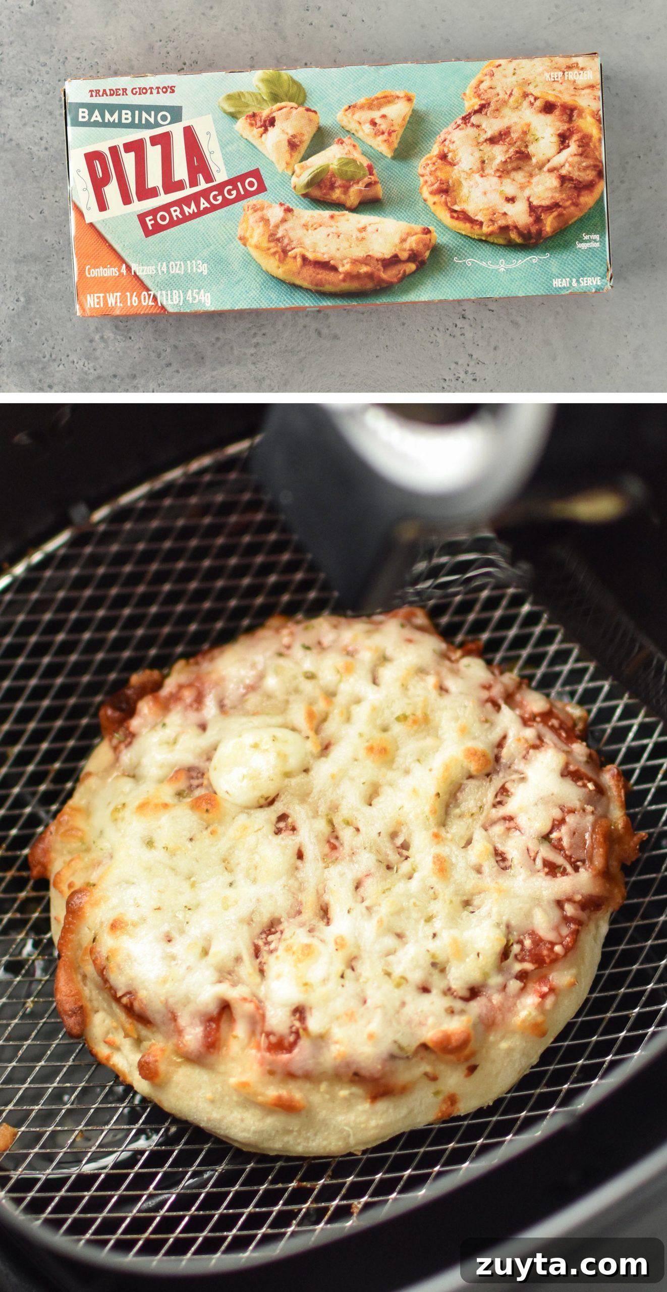 10 Trader Joe's Foods to Cook in Your Air Fryer 5 Mini pizzas from Trader Joe's made in the air fryer