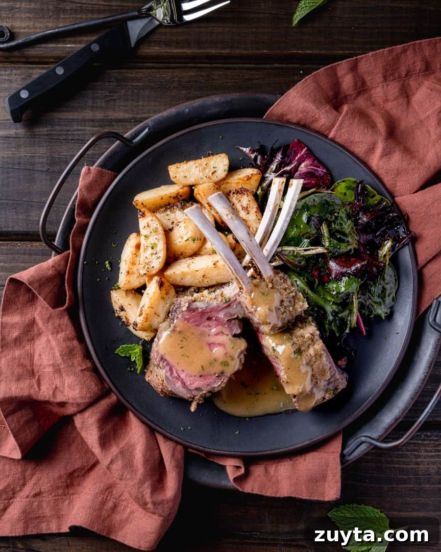 Mustard-Crusted Rack of Lamb Recipe 5 Mustard Crusted Rack of Lamb with Mint Beurre Blanc