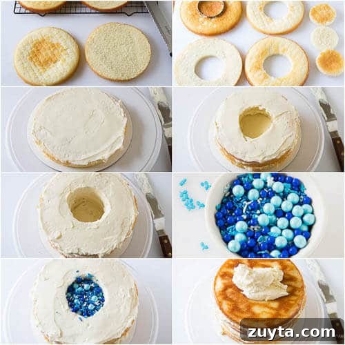How to assemble a piñata cake...