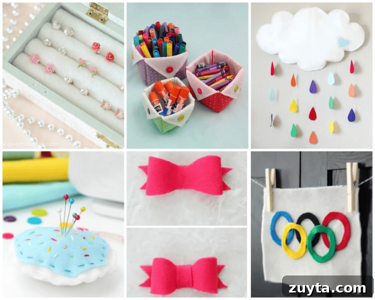 30 Felt Craft Tutorials for Handmade Toys, Gifts and Decor 4 felt home decor projects