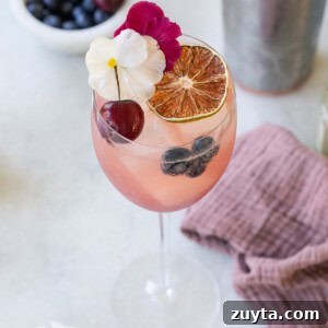 Spritz recipe with pretty garnishes.