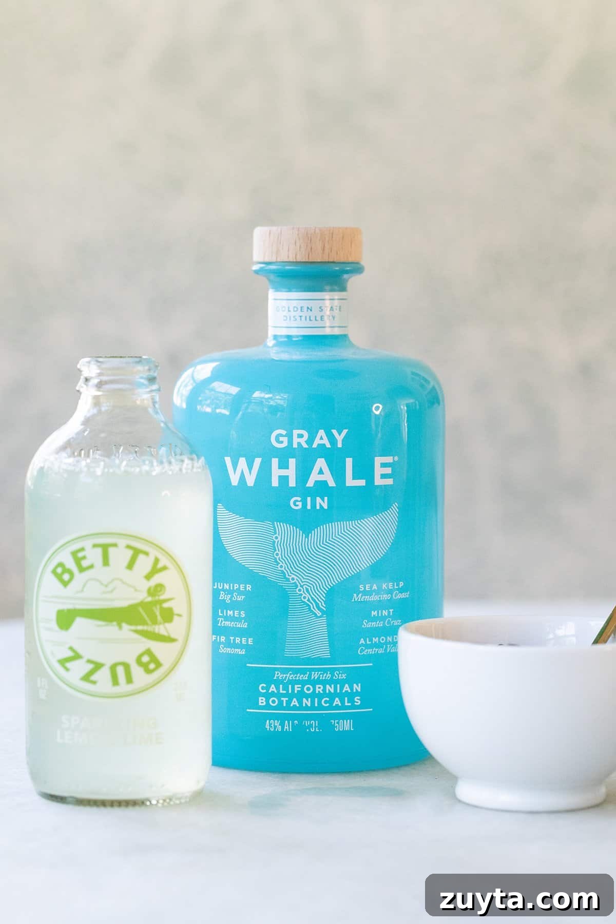 Gin, jam and lemon-lime sparkling water to make a gin spritz.