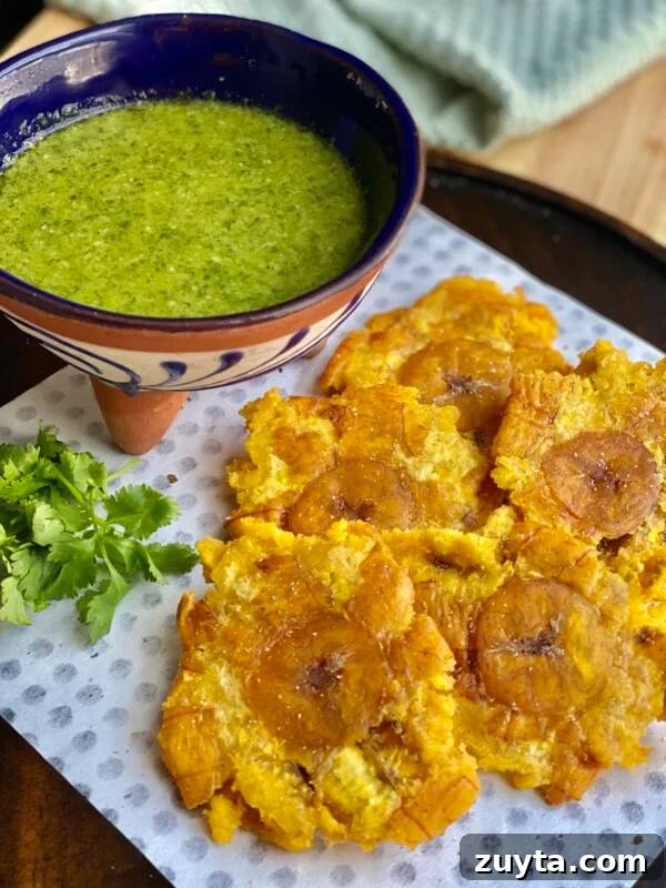 Tostones fried plantains