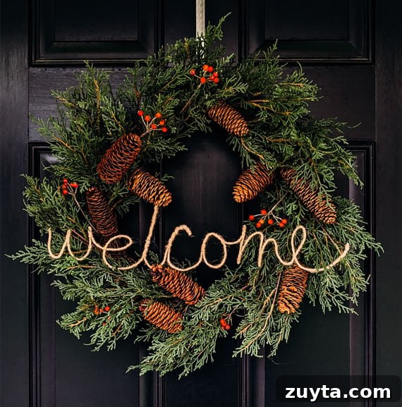 DIY Wired Word Signs Tutorial and Free Template 11 Dress up a storebought wreath with this DIY wire word