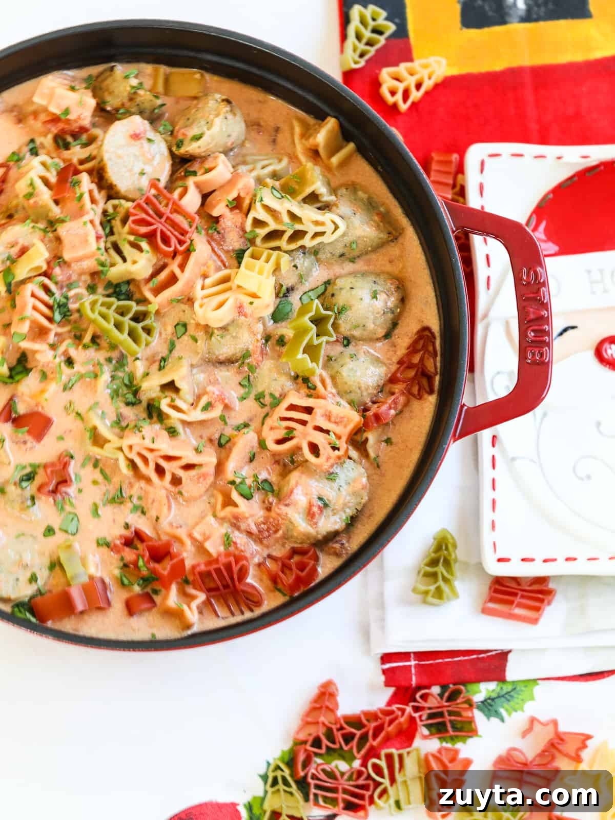 Festive Christmas Soup Recipes for Holiday Dinner 3 Christmas Soup in cast iron pot